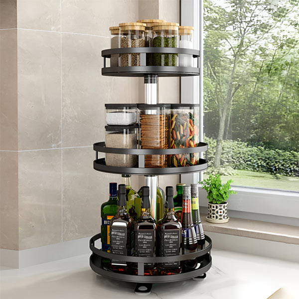 3-Tier Swivel Metal Organizer | Practical, Beautiful & Built to Last — The Smart Choice for Any Home