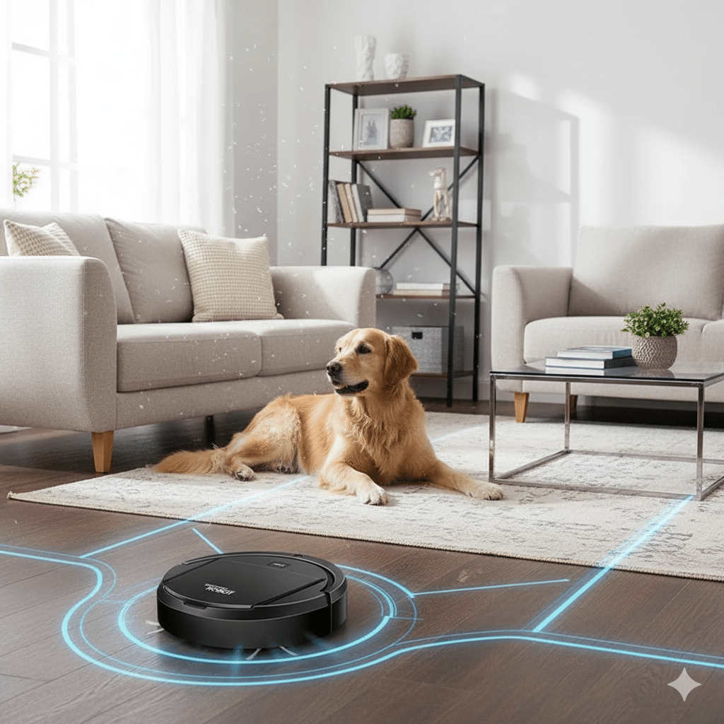 Smart robot vacuum cleaner with ultra-quiet cleaning and HEPA filtration | Compact, Stylish & Incredibly Useful — An Everyday Home Must-Have