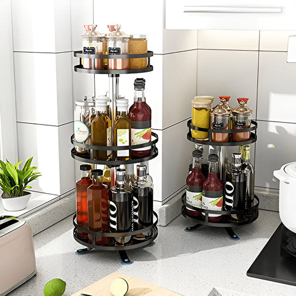 3-Tier Swivel Metal Organizer | Practical, Beautiful & Built to Last — The Smart Choice for Any Home