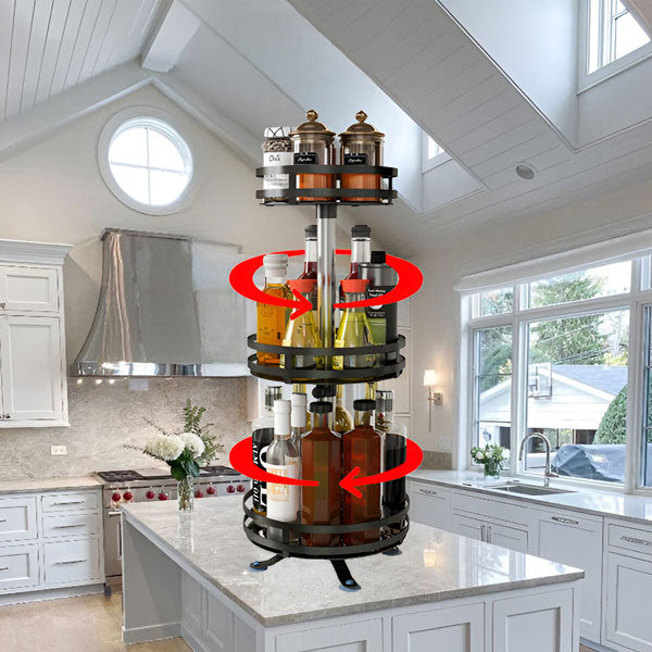 3-Tier Swivel Metal Organizer | Practical, Beautiful & Built to Last — The Smart Choice for Any Home