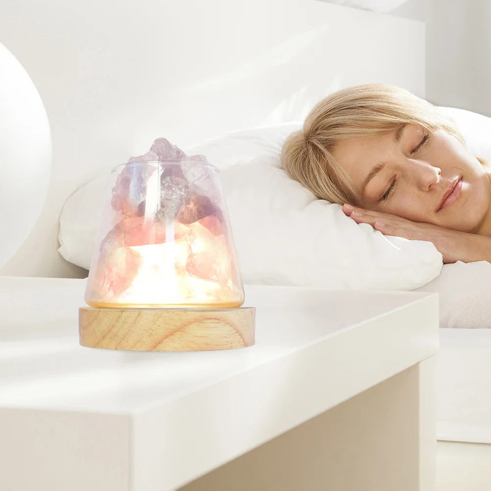 Himalayan Salt Lamp — Crystal Night Light & Essential Oil Diffuser | Stylish Home Essential That Transforms & Elevates Your Living Space