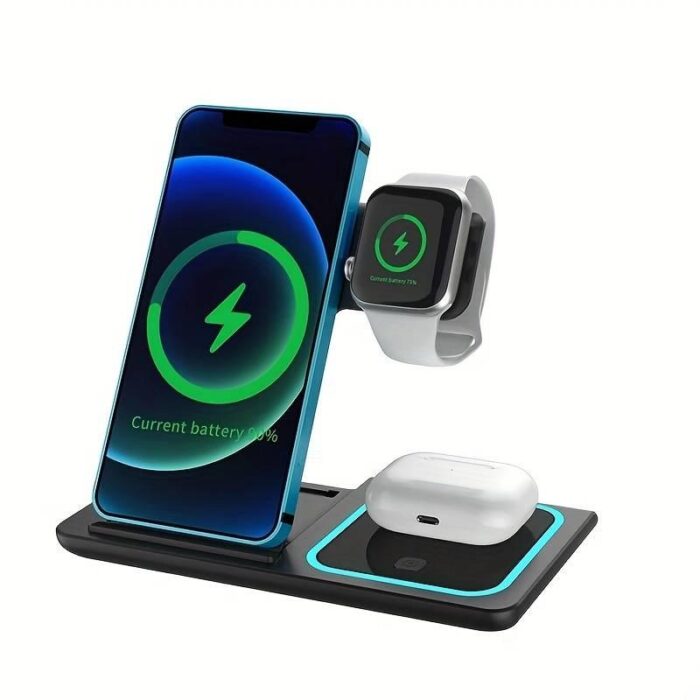 3-in-1 Wireless Induction Charger for iPhone | Compact, Powerful & Ready to Go — Premium Tech at Outstanding Value