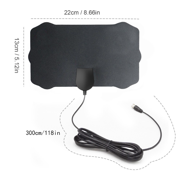 Indoor HDTV Digital Antenna | Free Freeview TV Antenna for HD Channels with No Subscription