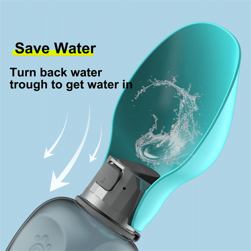 Travel Water Bottle For Dogs With Foldable Leak-proof Bowl, Large Capacity 27.05oz | Designed for Happy, Healthy, Well-Loved Pets of Every Breed
