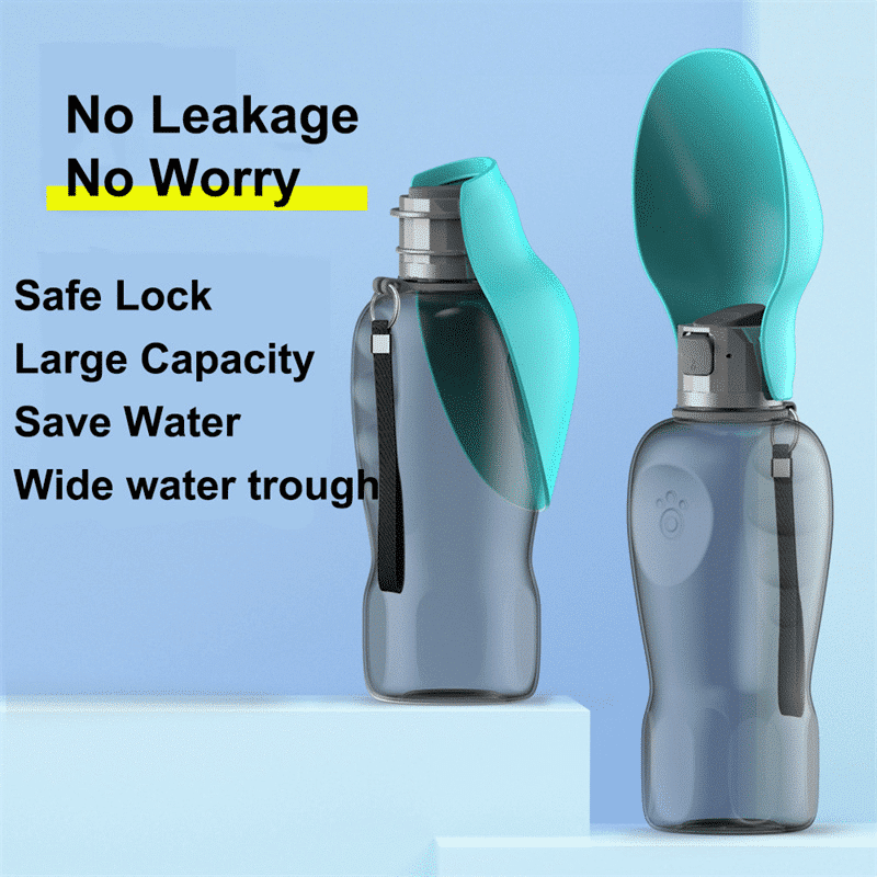 Travel Water Bottle For Dogs With Foldable Leak-proof Bowl, Large Capacity 27.05oz | Designed for Happy, Healthy, Well-Loved Pets of Every Breed