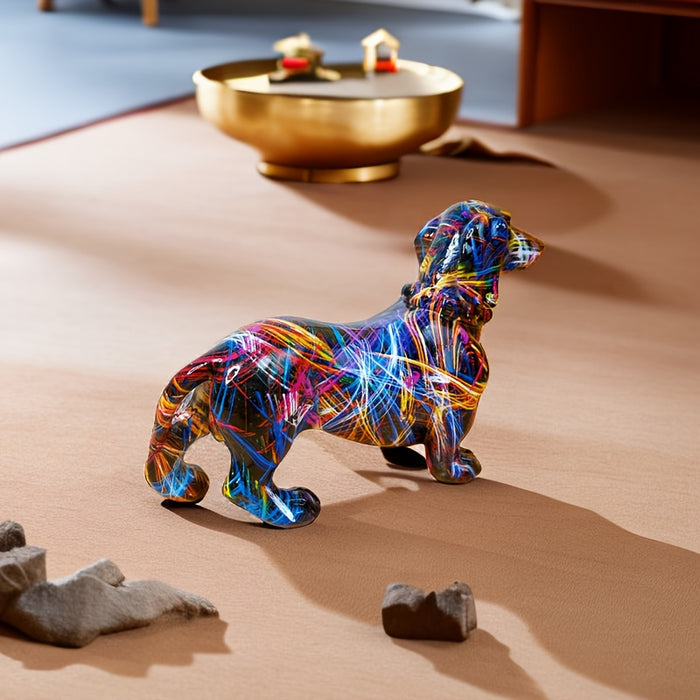 Colorful Dachshund Statue | Stylish Home Essential That Transforms & Elevates Your Living Space