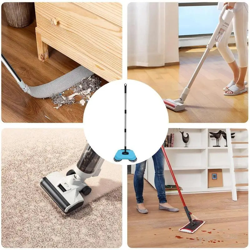 Manual 2-in-1 Broom with Rotating Brush | Practical, Beautiful & Built to Last — The Smart Choice for Any Home