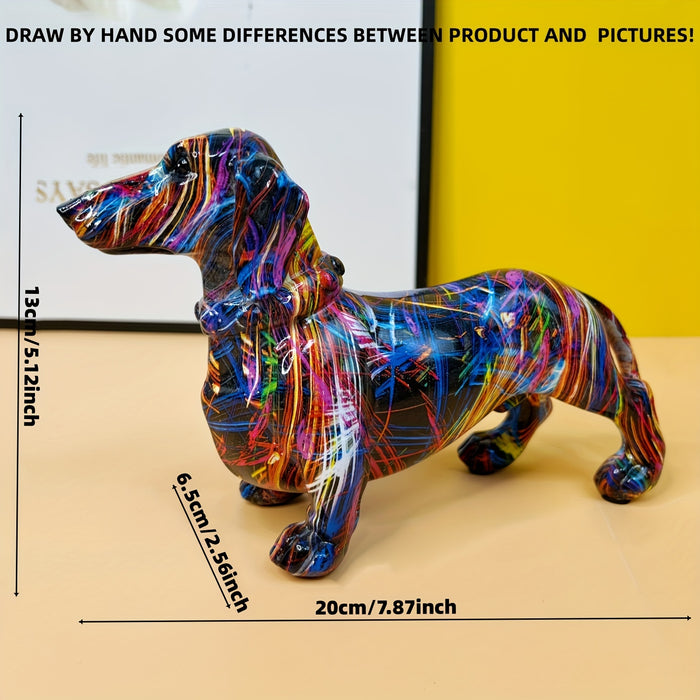 Colorful Dachshund Statue | Stylish Home Essential That Transforms & Elevates Your Living Space