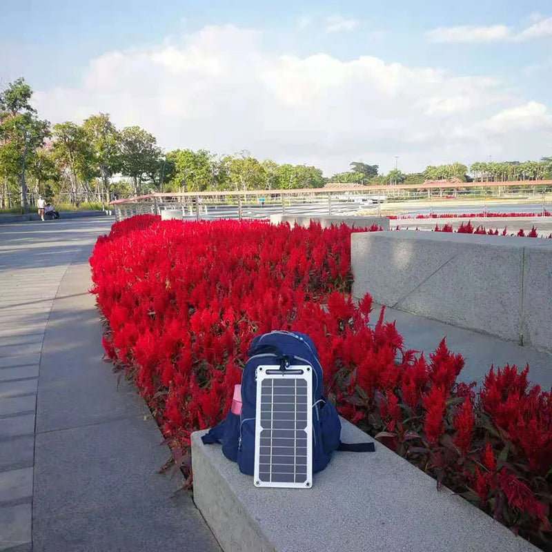Solar Panel With Portable USB Battery, Waterproof | Make Your Garden Beautiful, Functional & the Envy of the Neighbourhood