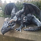 Crouching Dragon Guardian Statue: Gothic Outdoor Decoration | Cleverly Designed for Everyday Use — You'll Wonder How You Managed Without It