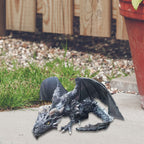 Crouching Dragon Guardian Statue: Gothic Outdoor Decoration | Cleverly Designed for Everyday Use — You'll Wonder How You Managed Without It
