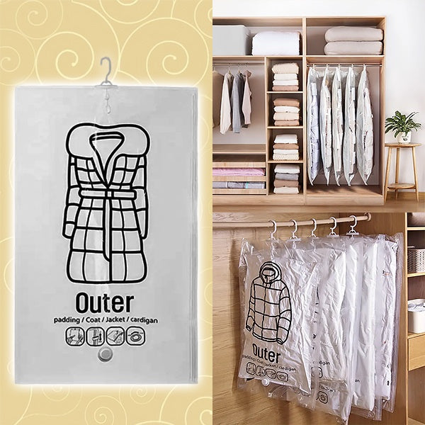Hanging Vacuum Storage Bags (4 Pcs) | Practical, Beautiful & Built to Last — The Smart Choice for Any Home