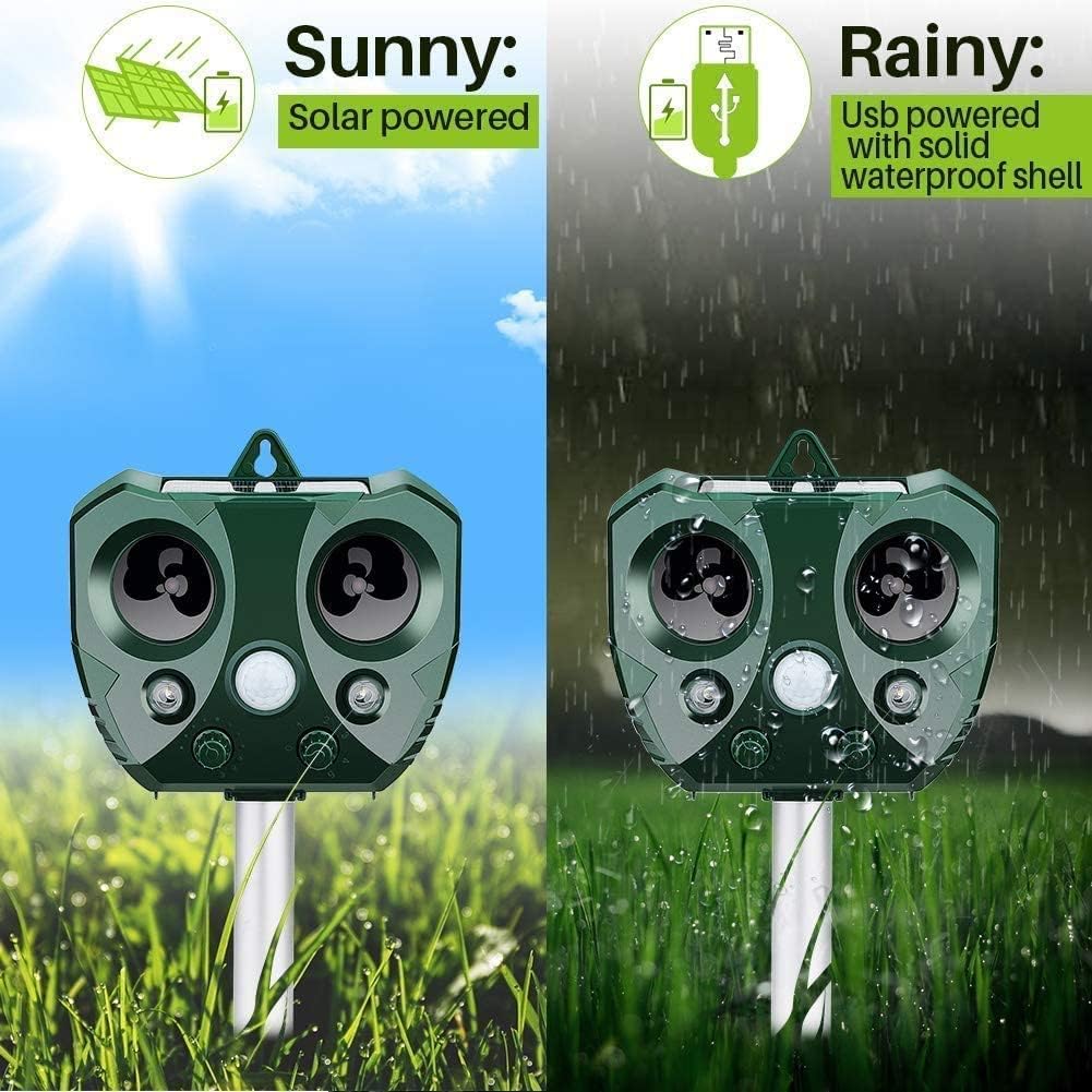 Solar Ultrasonic Animal Repeller | Make Your Garden Beautiful, Functional & the Envy of the Neighbourhood