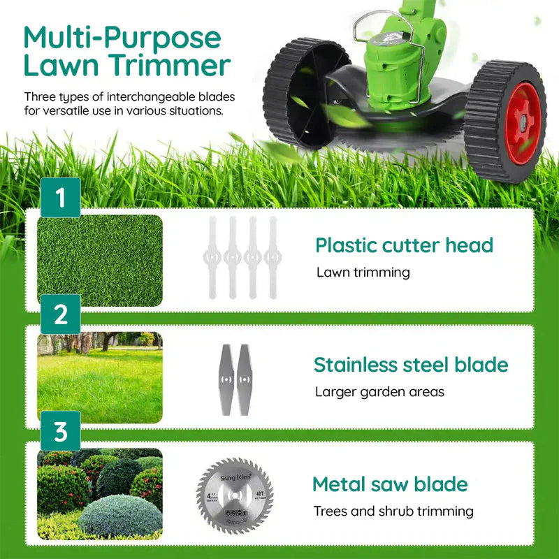 Powerful Electric Battery Operated Cordless Grass Trimmer | Hardy, Weather-Resistant & Beautifully Designed for Your Outdoor Space