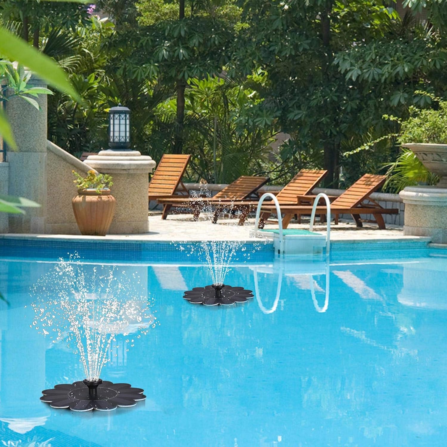Flower-Shaped Water Fountain For Ponds And Pools | Built for British Weather — Durable, Attractive Outdoor Design