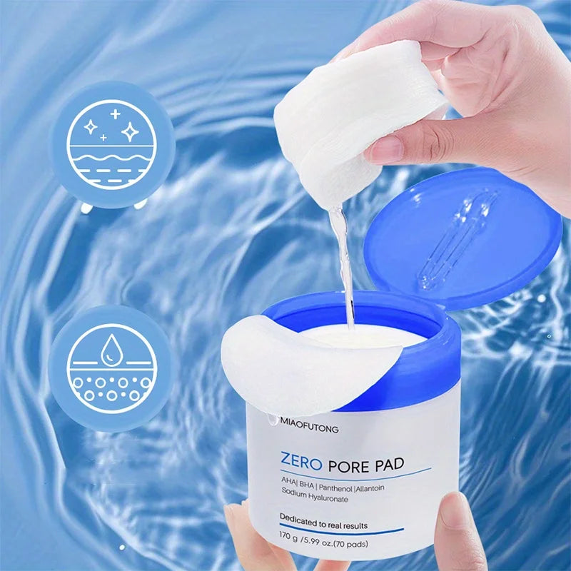 Hyaluronic Acid Makeup Remover Pads | Korean Cleansing Cotton Pads for Gentle Daily Cleanse