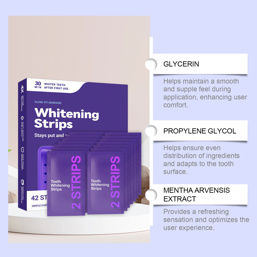 Purple Teeth Whitening Strips | V34 Colour Corrector for Visibly Whiter Teeth in 14 Days