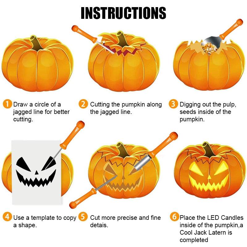Pumpkin Cutting Set Stainless Steel Cutting Tool Set | The Perfect Seasonal Touch for Your Home — or as a Thoughtful Gift