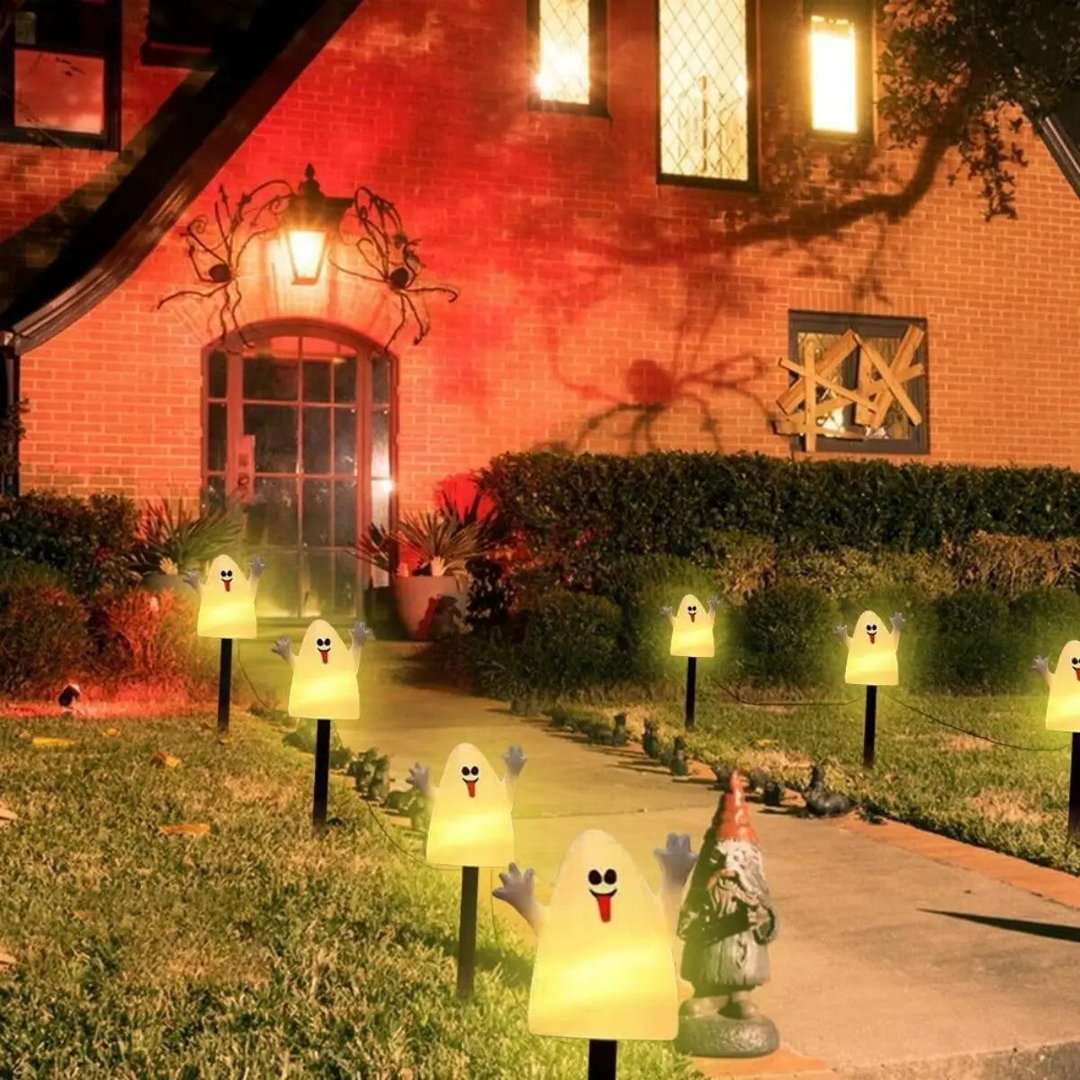 Lighted Halloween Pumpkin and Ghost Solar Decor Set | Bring the Magic of the Season into Your Home with This Beautiful Piece