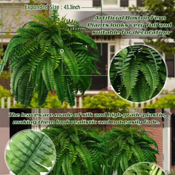 UV Resistant Lifelike Artificial Boston Fern | Practical, Beautiful & Built to Last — The Smart Choice for Any Home