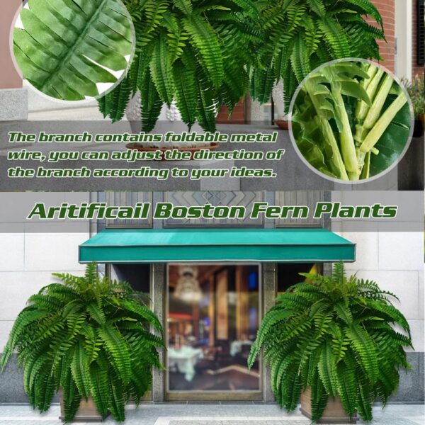 UV Resistant Lifelike Artificial Boston Fern | Practical, Beautiful & Built to Last — The Smart Choice for Any Home