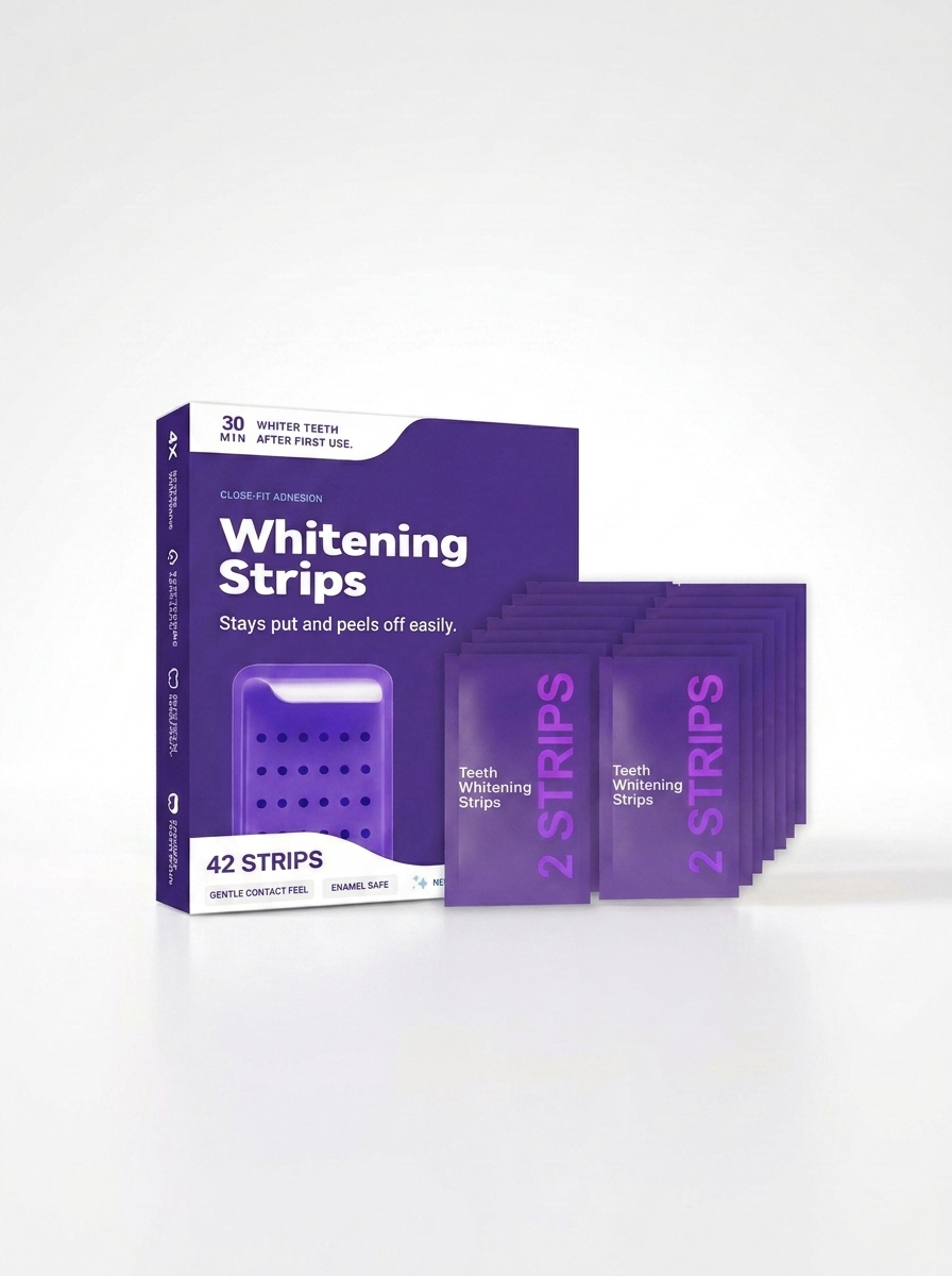 Purple Teeth Whitening Strips | V34 Colour Corrector for Visibly Whiter Teeth in 14 Days