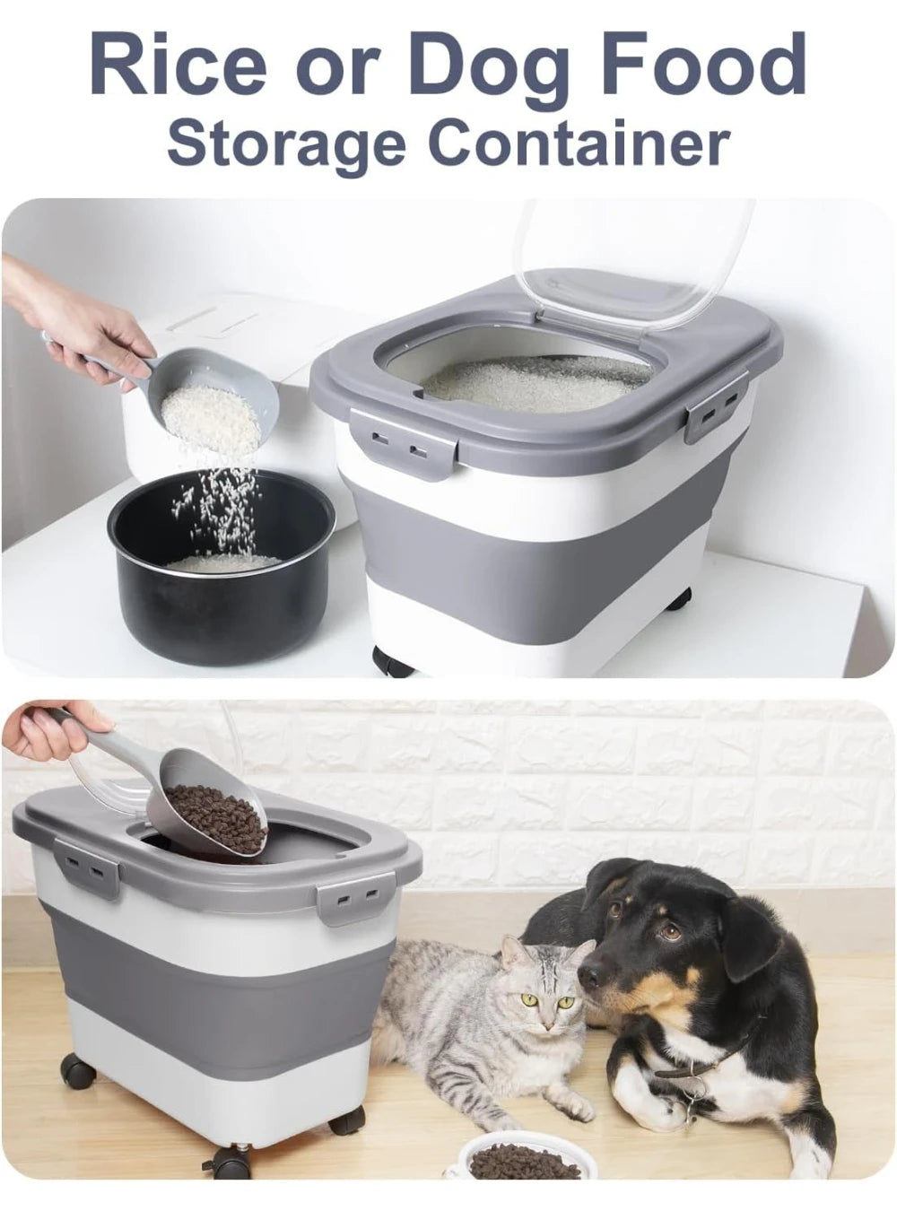 Foldable Large Capacity Food Storage Container | Collapsible Space-Saving Fridge & Freezer Box