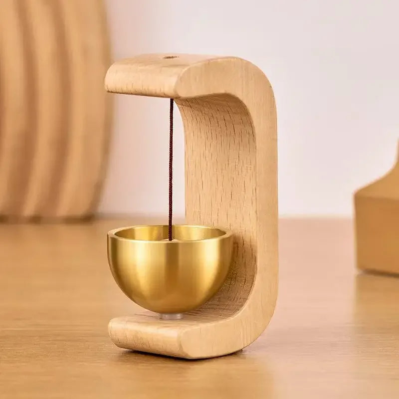 Wireless Door Chime with Brass Bell and Wooden Frame | Stylish Home Essential That Transforms & Elevates Your Living Space