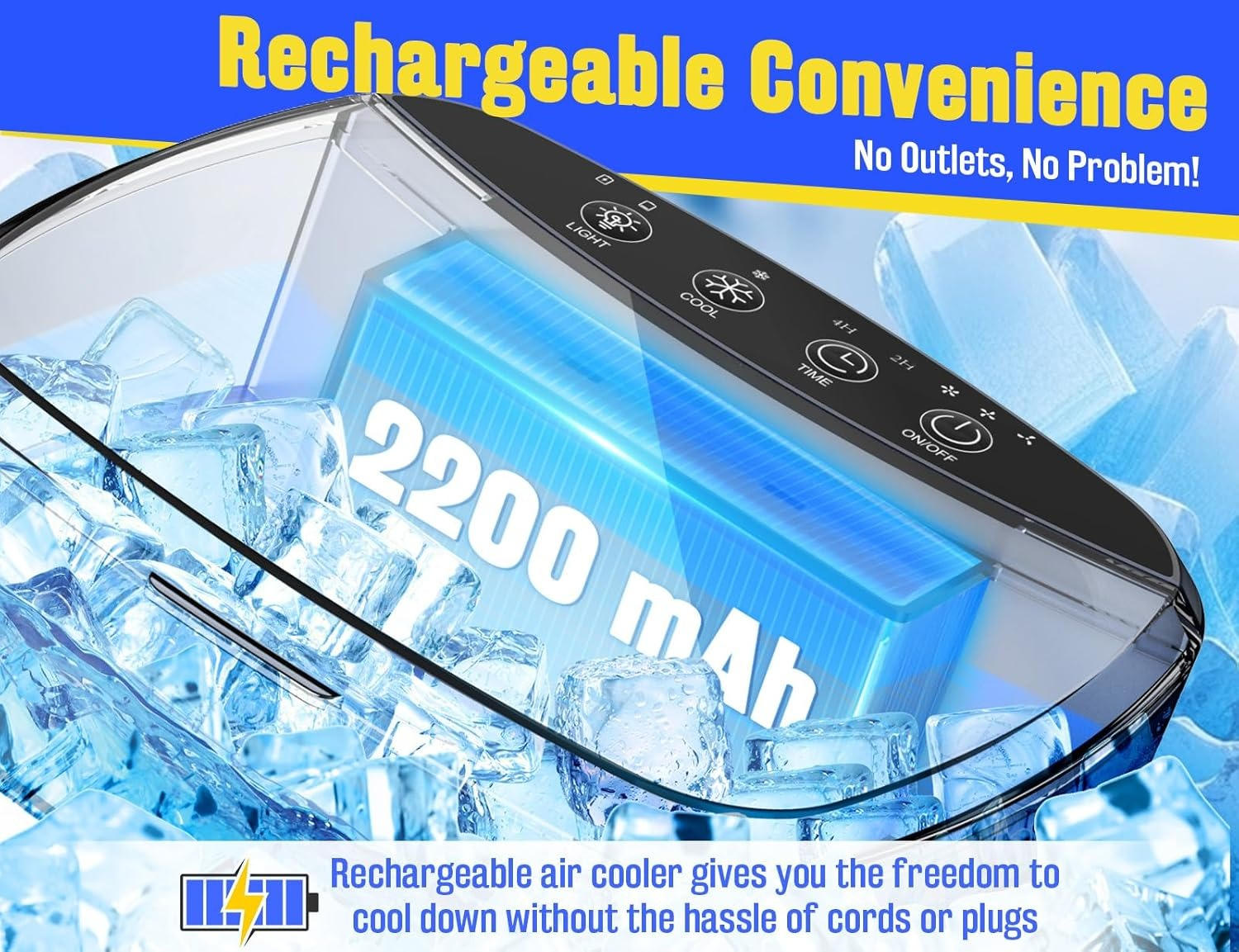 Portable Evaporative Air Cooler Fan with Mist, Rechargeable, 3 Speeds | Compact, Powerful & Ready to Go — Premium Tech at Outstanding Value