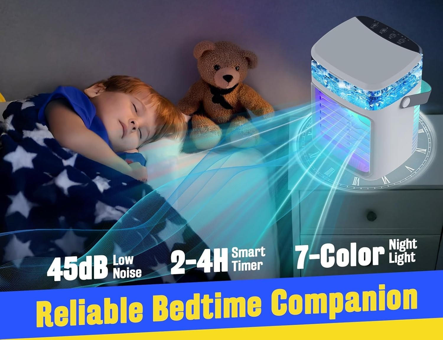 Portable Evaporative Air Cooler Fan with Mist, Rechargeable, 3 Speeds | Compact, Powerful & Ready to Go — Premium Tech at Outstanding Value