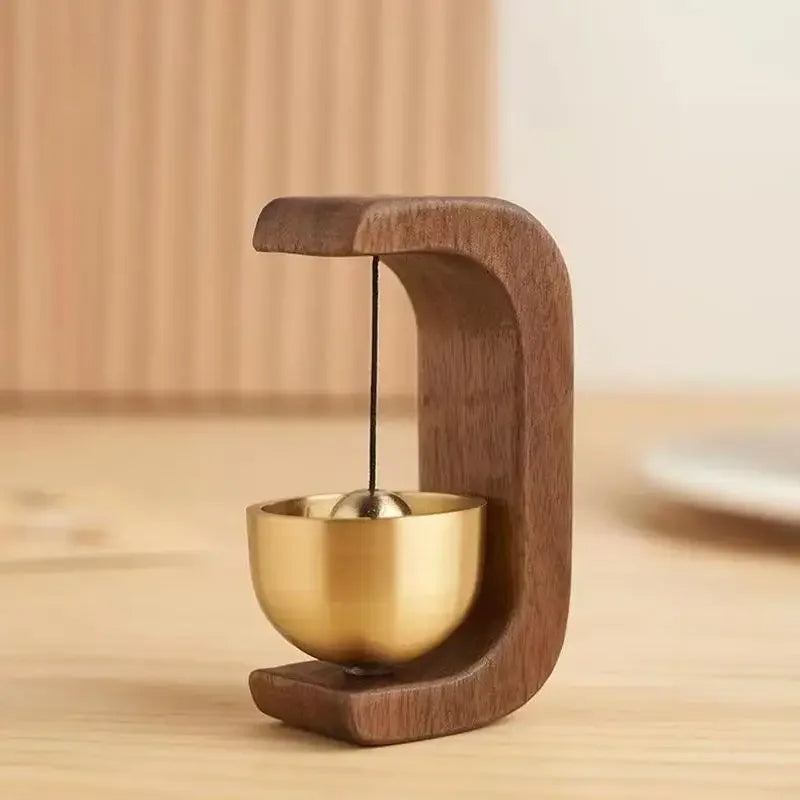 Wireless Door Chime with Brass Bell and Wooden Frame | Stylish Home Essential That Transforms & Elevates Your Living Space