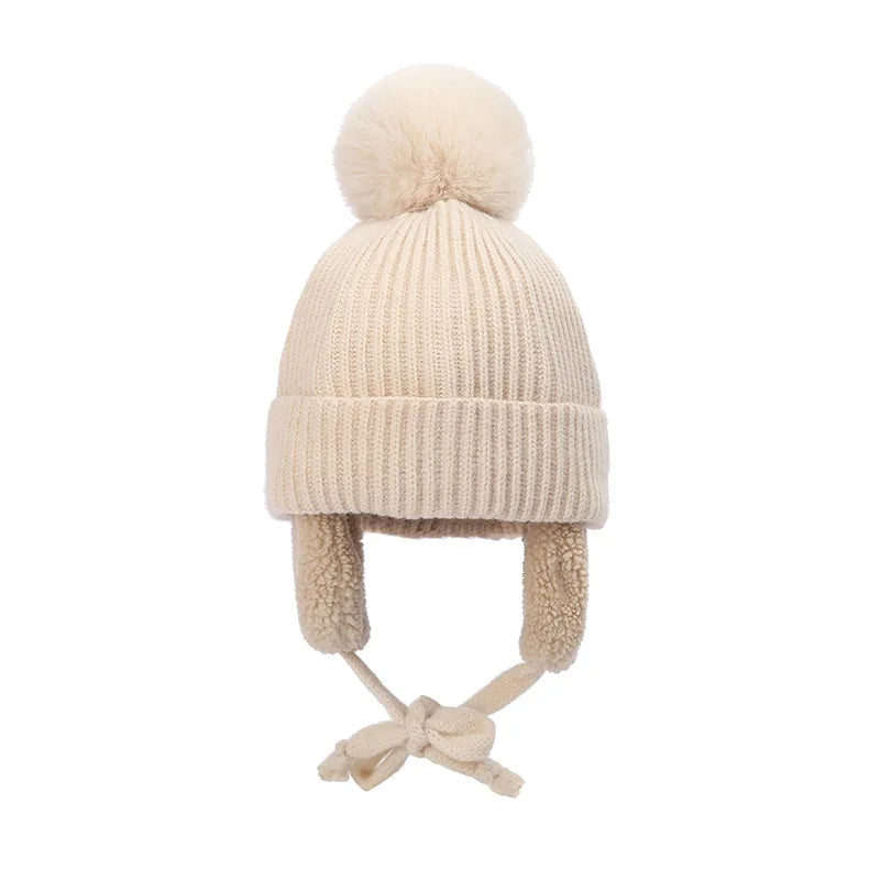 Kids Knit Beanie with Earflaps | Warm Winter Hat for Toddlers & Children