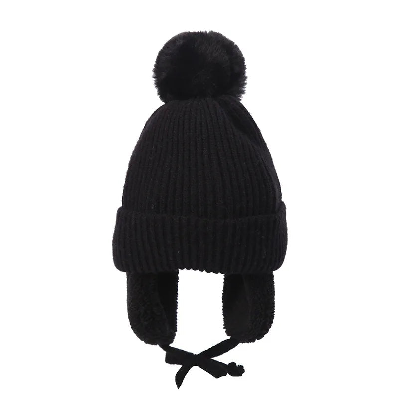 Kids Knit Beanie with Earflaps | Warm Winter Hat for Toddlers & Children