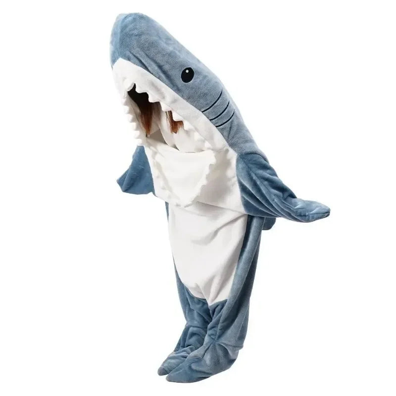 Soft Flannel Shark Hoodie Blanket | Wardrobe Staple with a Luxurious Feel & Contemporary Silhouette