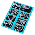 8 Piece Metal Puzzle Ring Set Brain Teaser Toys | Fun & Educational Toy for Curious, Creative, Confident Kids