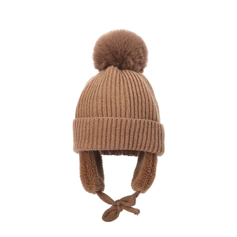 Kids Knit Beanie with Earflaps | Warm Winter Hat for Toddlers & Children