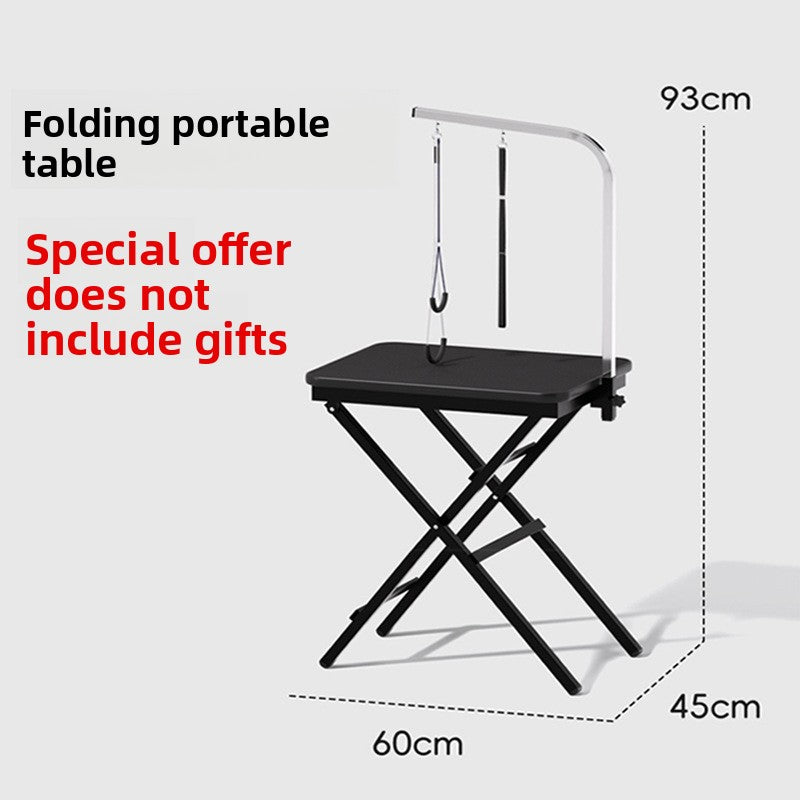 Foldable Pet Grooming Table with Adjustable Height
