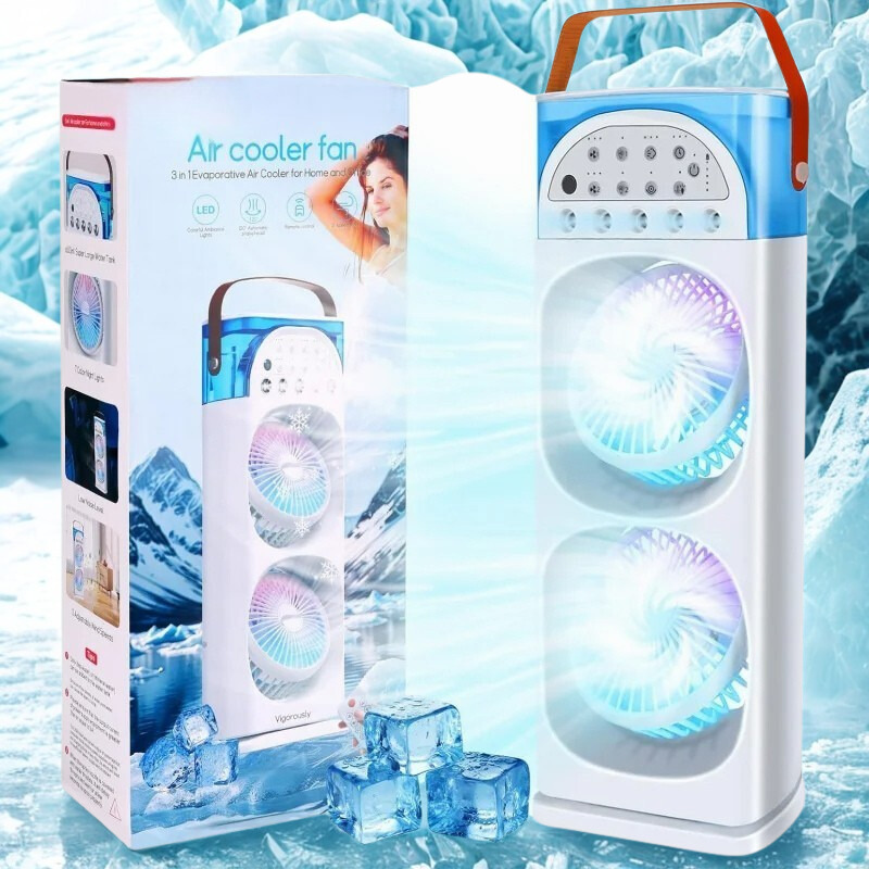 Mini Portable Airconditioner with Humidifier & LED Light | Intensive Hair Treatment for Damage-Free, Revitalised, Lustrous Locks