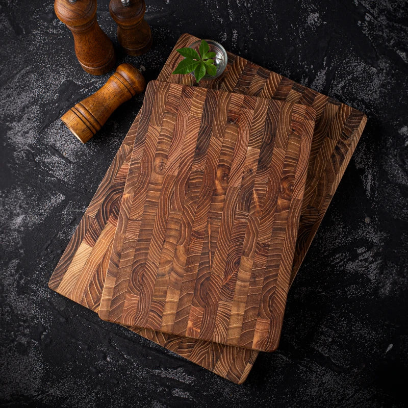 High-quality Wooden Chopping Block End Grain Cutting Board For Kitchens And Professional Chefs | Time-Saving Kitchen Essential for Quicker, Easier, Stress-Free Cooking