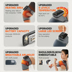 Cordless Knee Massager With Heat Vibration For Pain Relief | Doctor-Recommended Support for Pain Relief, Recovery & Mobility