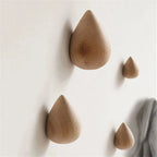 Beech Wood Water Drop Wall Coat Holder | Soft, Breathable & Built for Style — Your New Wardrobe Essential