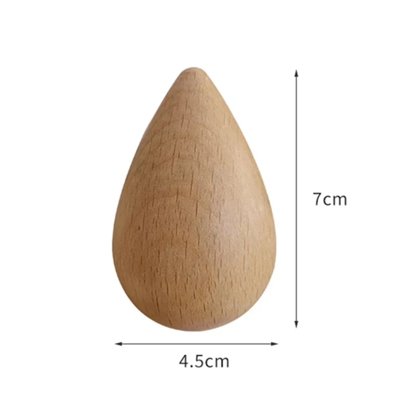 Beech Wood Water Drop Wall Coat Holder | Soft, Breathable & Built for Style — Your New Wardrobe Essential
