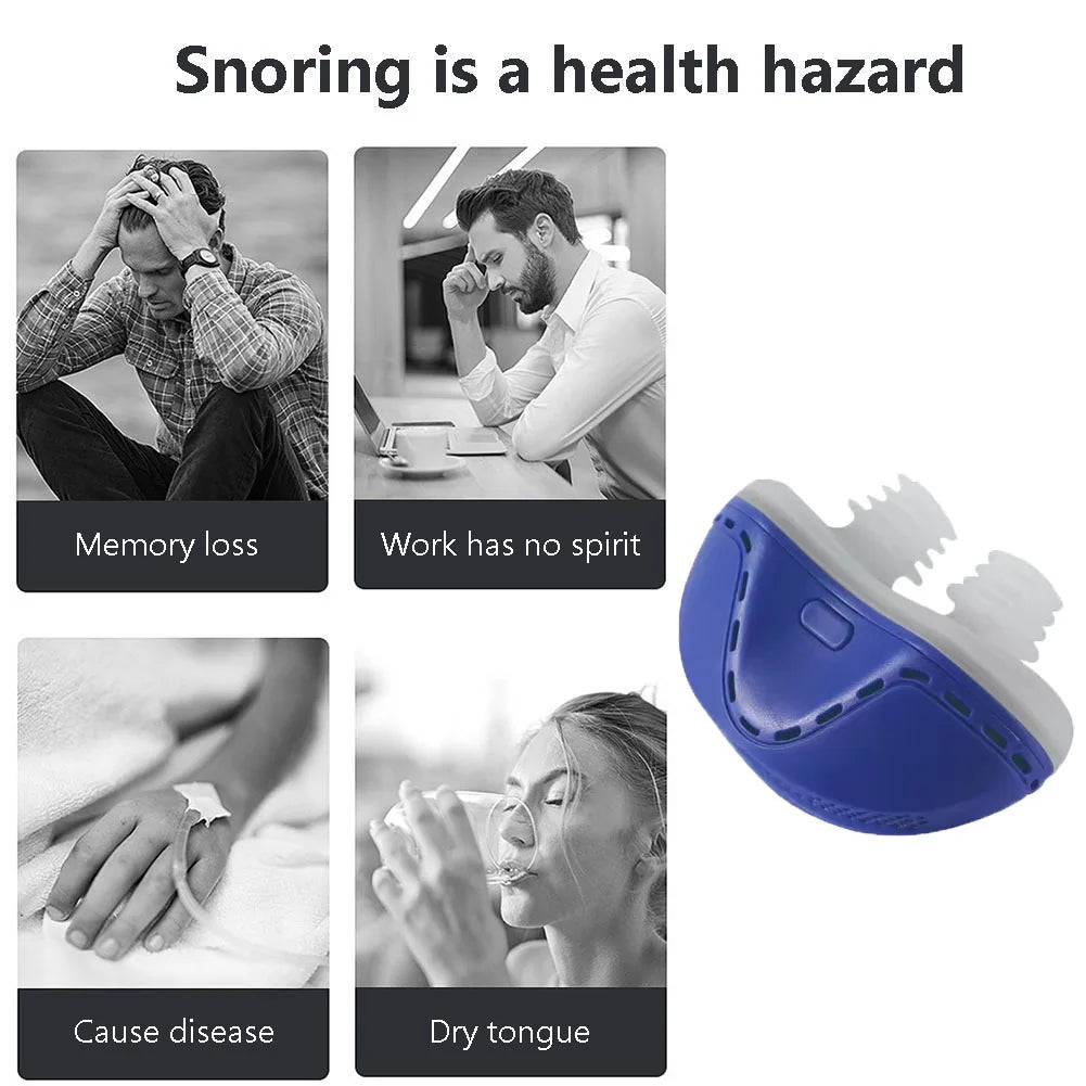 Electric Anti Snore Device with Dual Vortex Airflow | Ergonomic Design for Targeted Relief, Improved Comfort & Mobility
