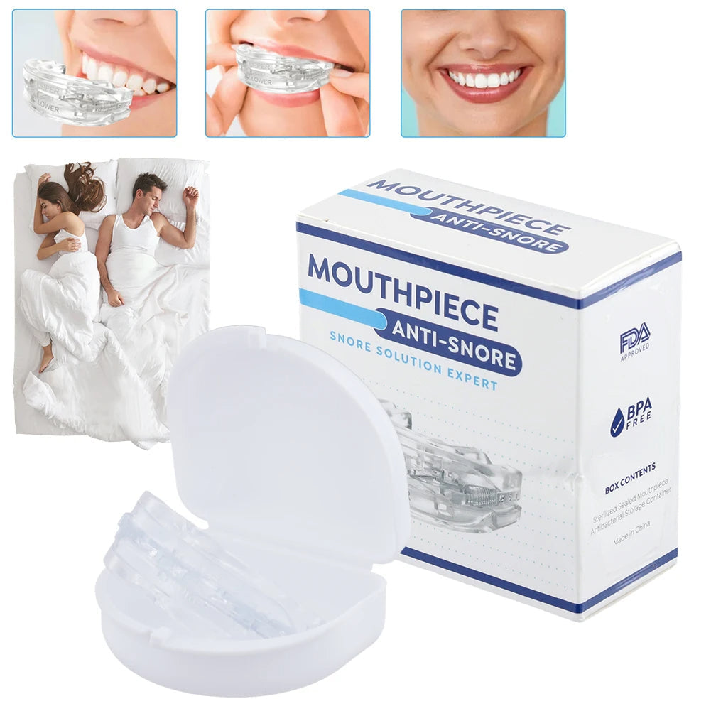 Reusable Anti Snore Mouthpiece with Storage Box | Targeted Therapy for Faster Recovery, Less Pain & Better Quality of Life