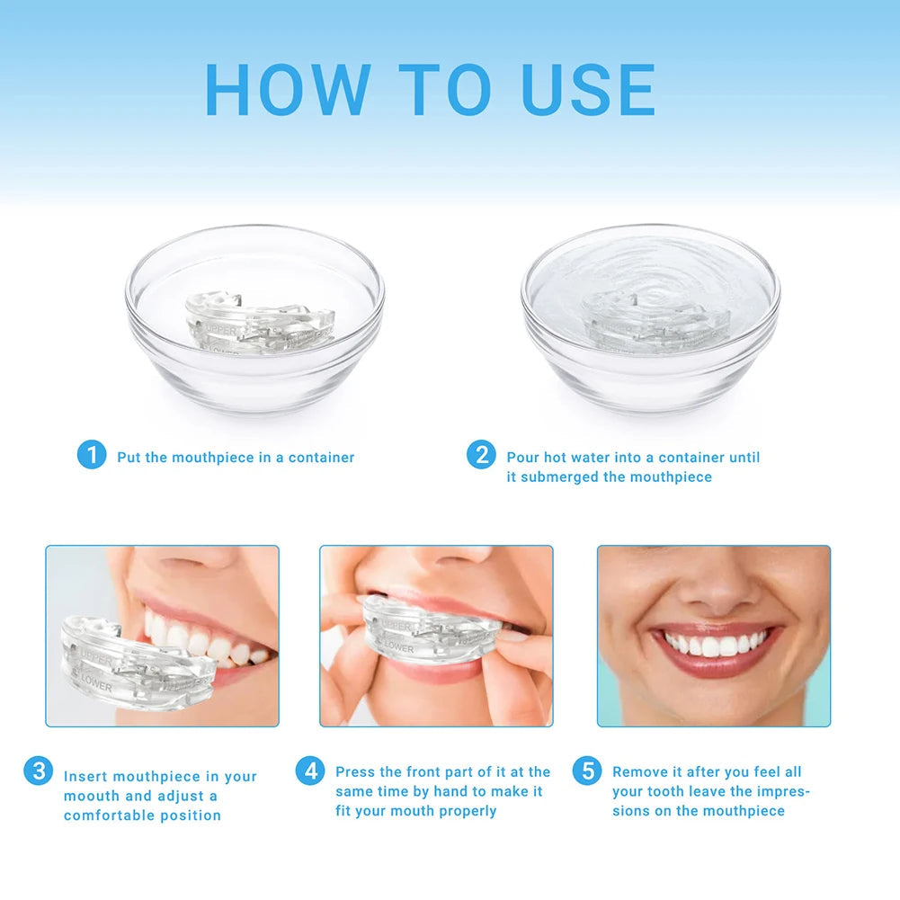 Reusable Anti Snore Mouthpiece with Storage Box | Targeted Therapy for Faster Recovery, Less Pain & Better Quality of Life