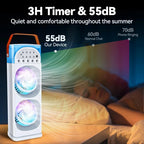 Mini Portable Airconditioner with Humidifier & LED Light | Intensive Hair Treatment for Damage-Free, Revitalised, Lustrous Locks