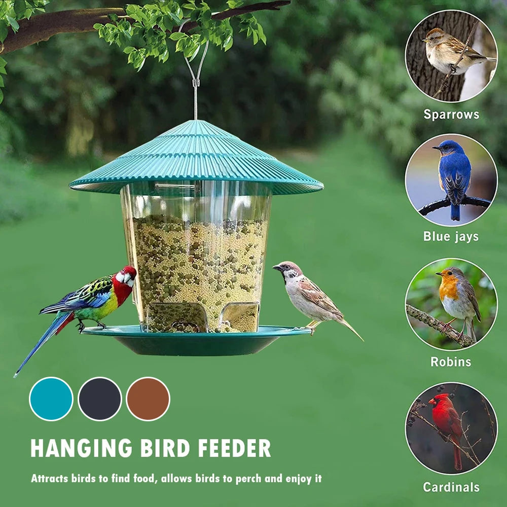 Hanging Bird Feeder with Automatic Seed Dispenser | Designed for Happy, Healthy, Well-Loved Pets of Every Breed
