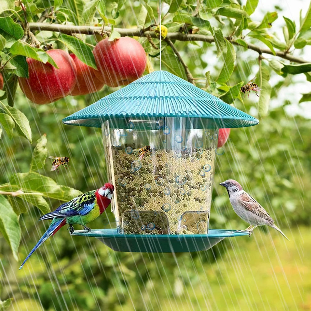 Hanging Bird Feeder with Automatic Seed Dispenser | Designed for Happy, Healthy, Well-Loved Pets of Every Breed
