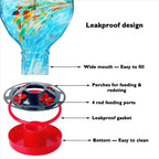 Hand Blown Glass Hanging Bird Feeder | Designed for Happy, Healthy, Well-Loved Pets of Every Breed