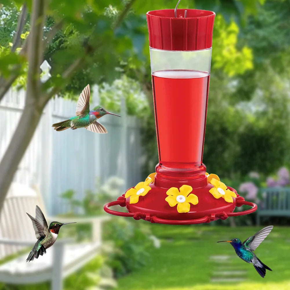 Large Capacity Plastic Hummingbird Feeder with Hook | Vet-Approved Pet Essential for Comfort, Safety & Wellbeing